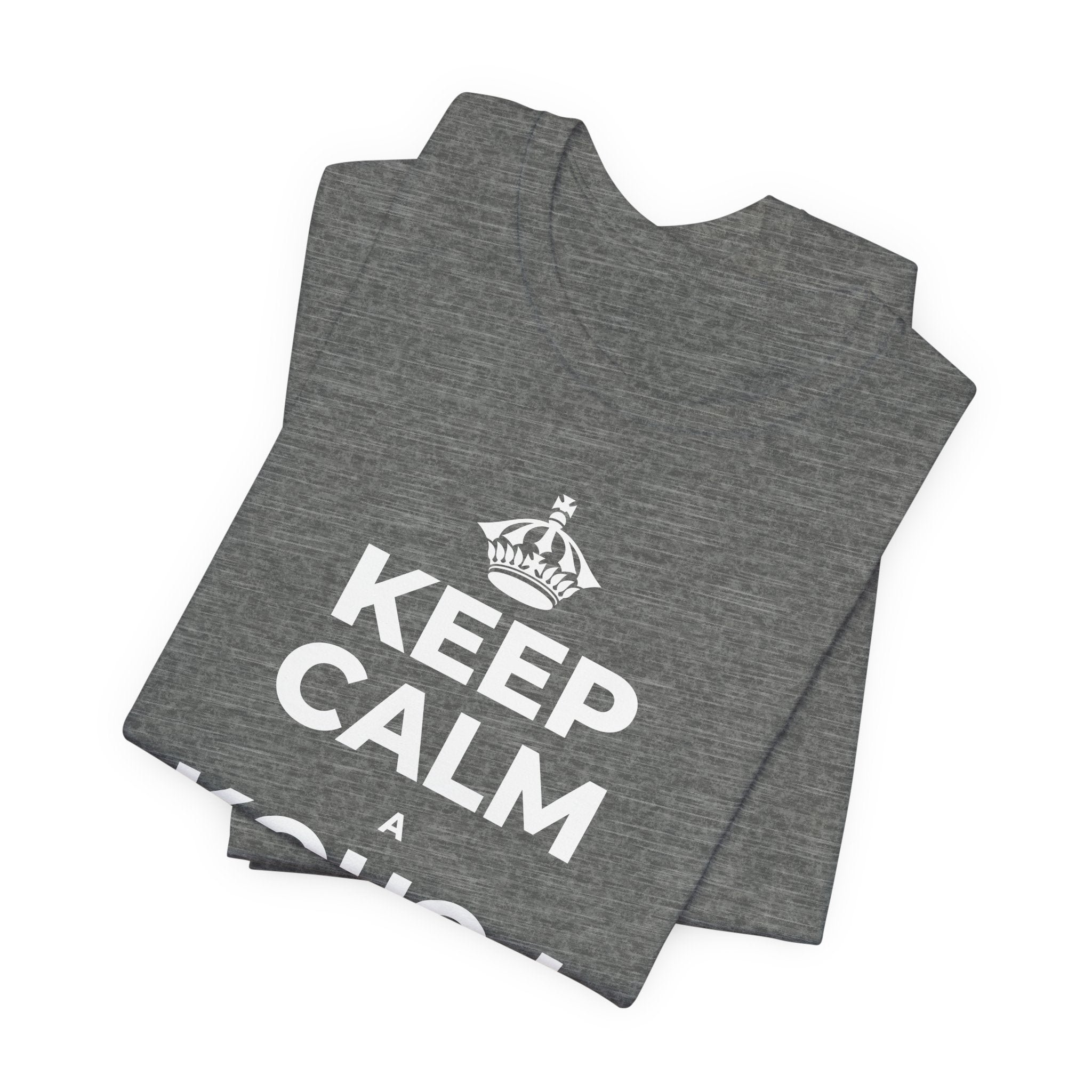 KEEP CALM A KOHO I KE AHONUI T-Shirt (Baby Blue–Silver)