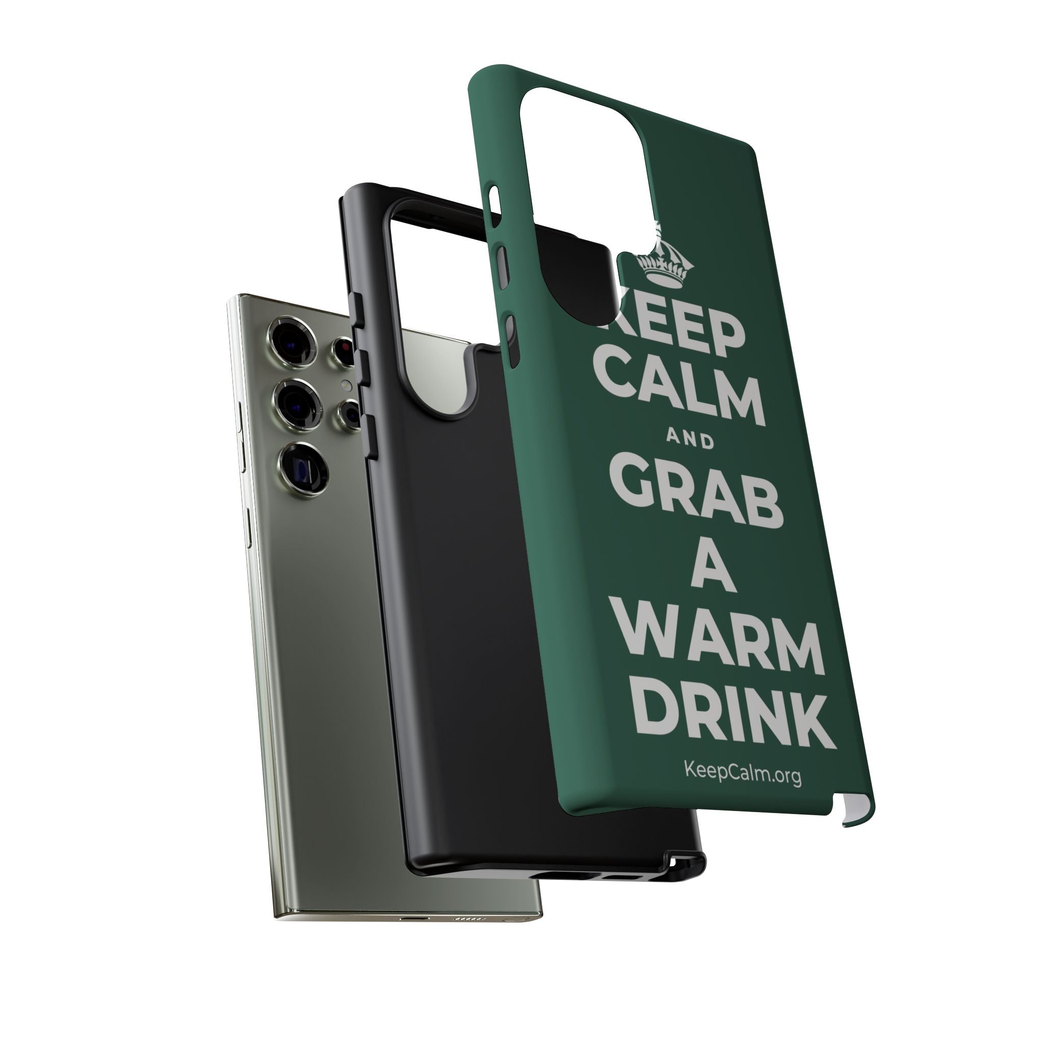 KEEP CALM AND GRAB A WARM DRINK Phone Case