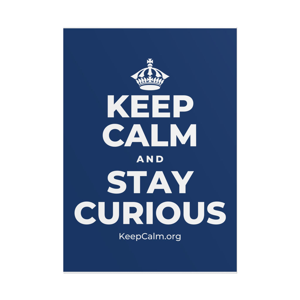 KEEP CALM AND STAY CURIOUS Poster