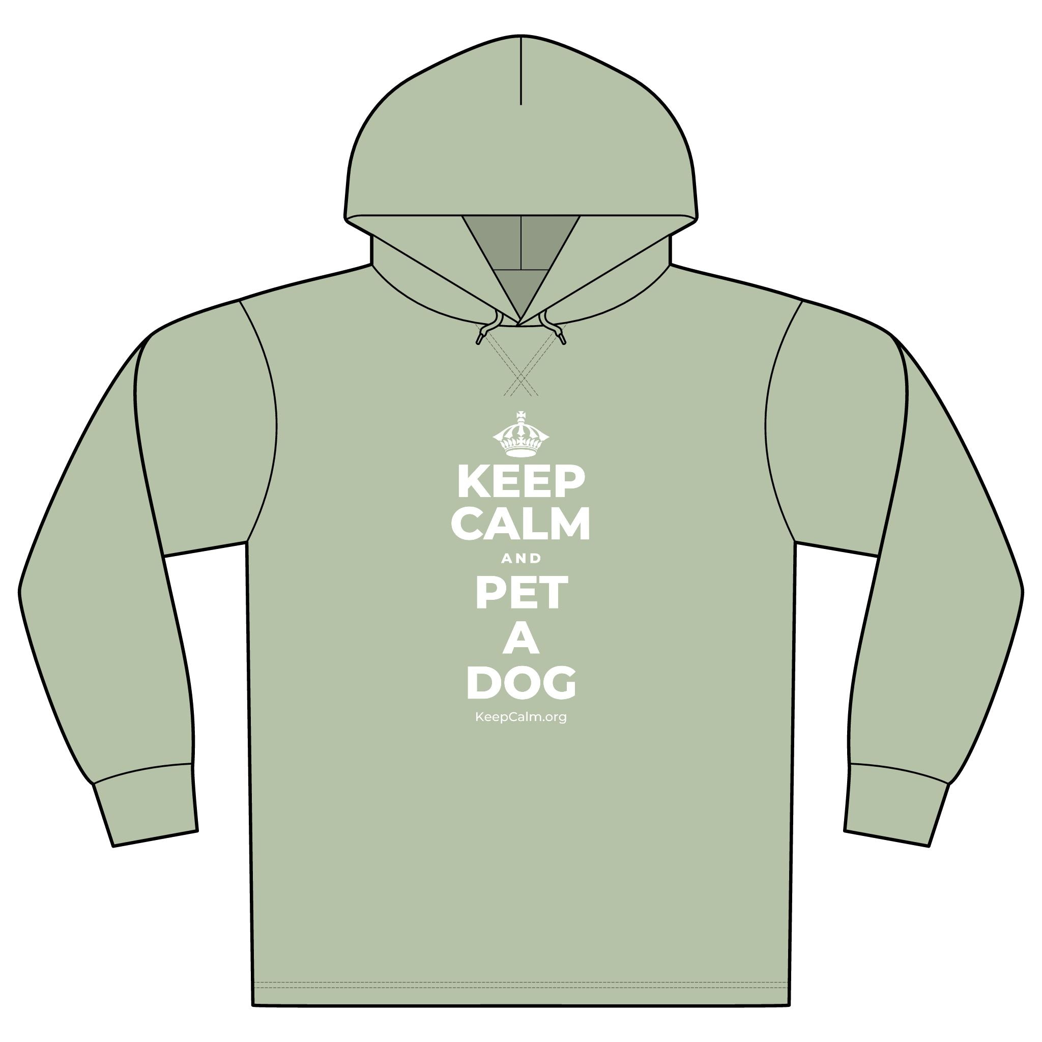 KEEP CALM AND PET A DOG Organic Hoodie Tee