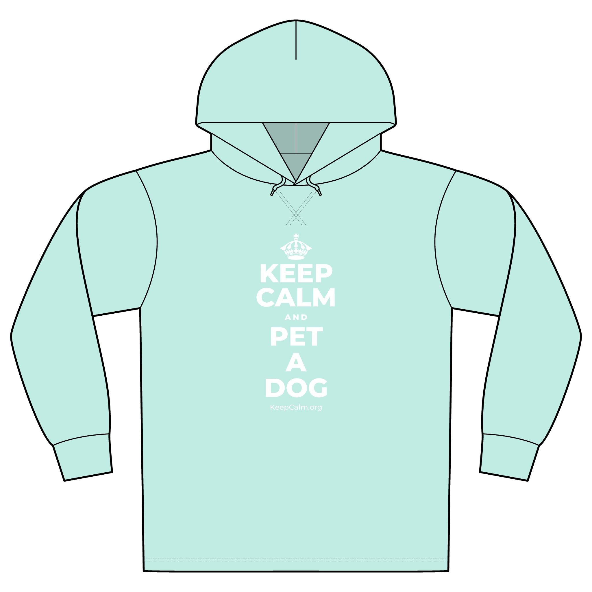 KEEP CALM AND PET A DOG Organic Hoodie Tee
