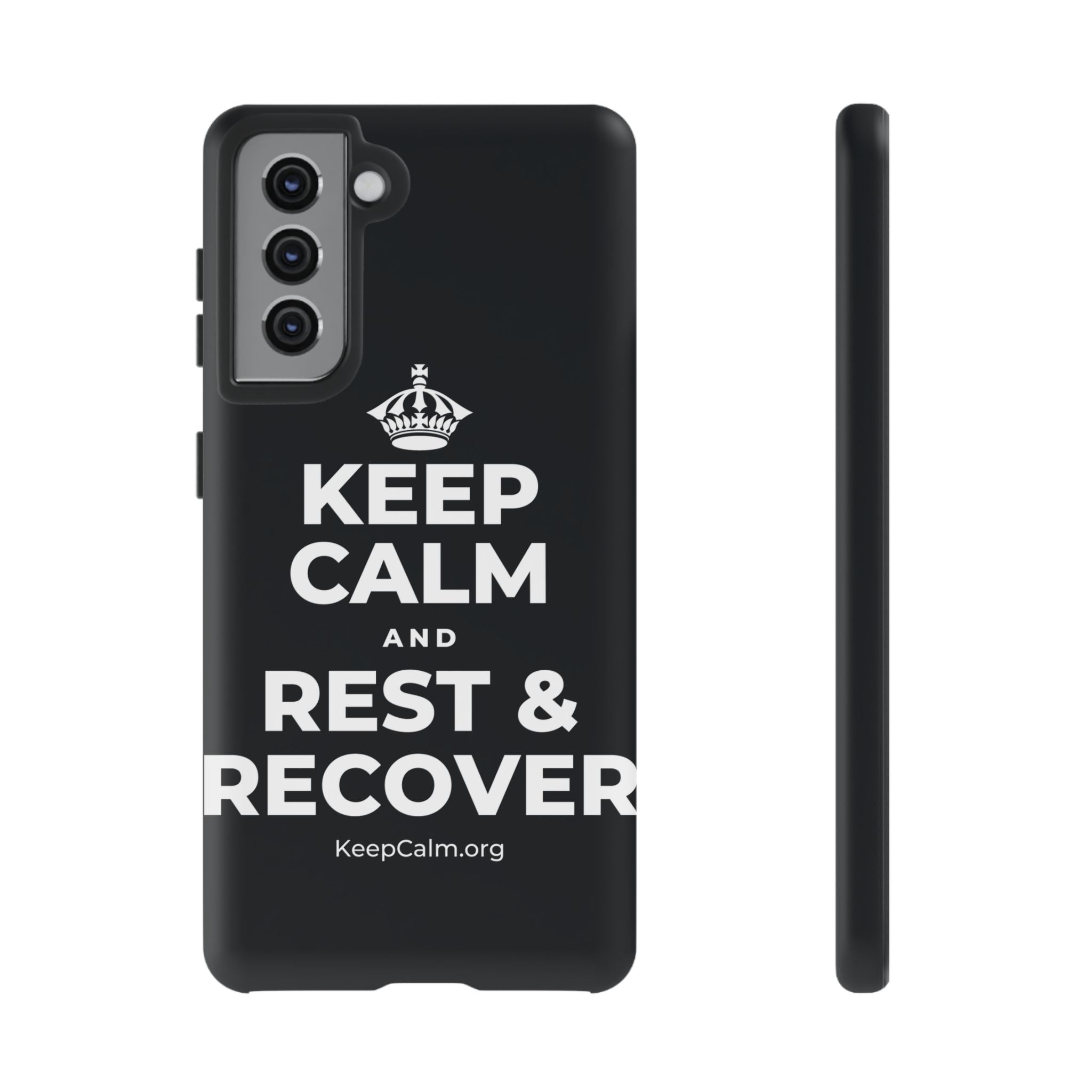 KEEP CALM AND REST & RECOVER Phone Case (Dark)