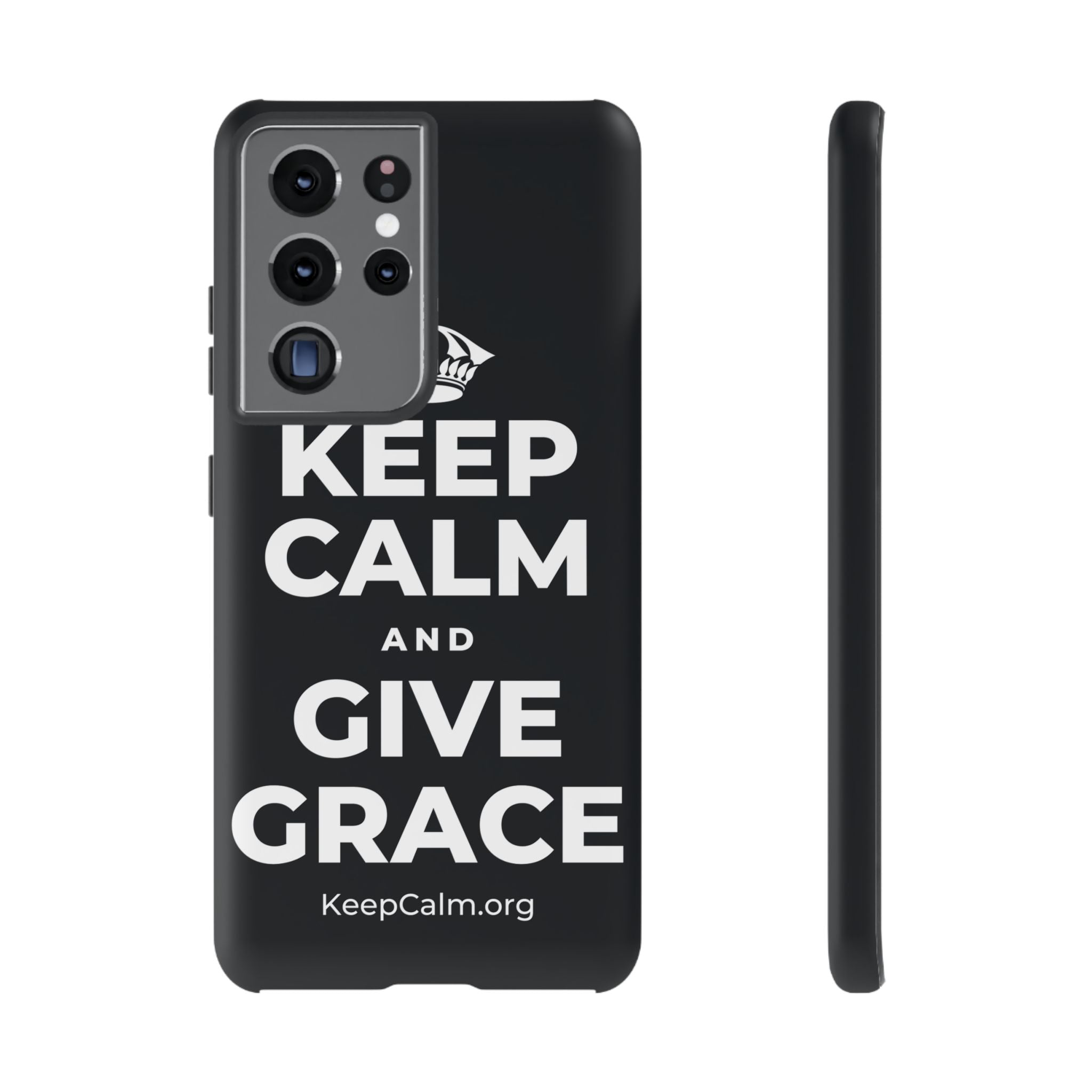 KEEP CALM AND GIVE GRACE Phone Case (Dark)