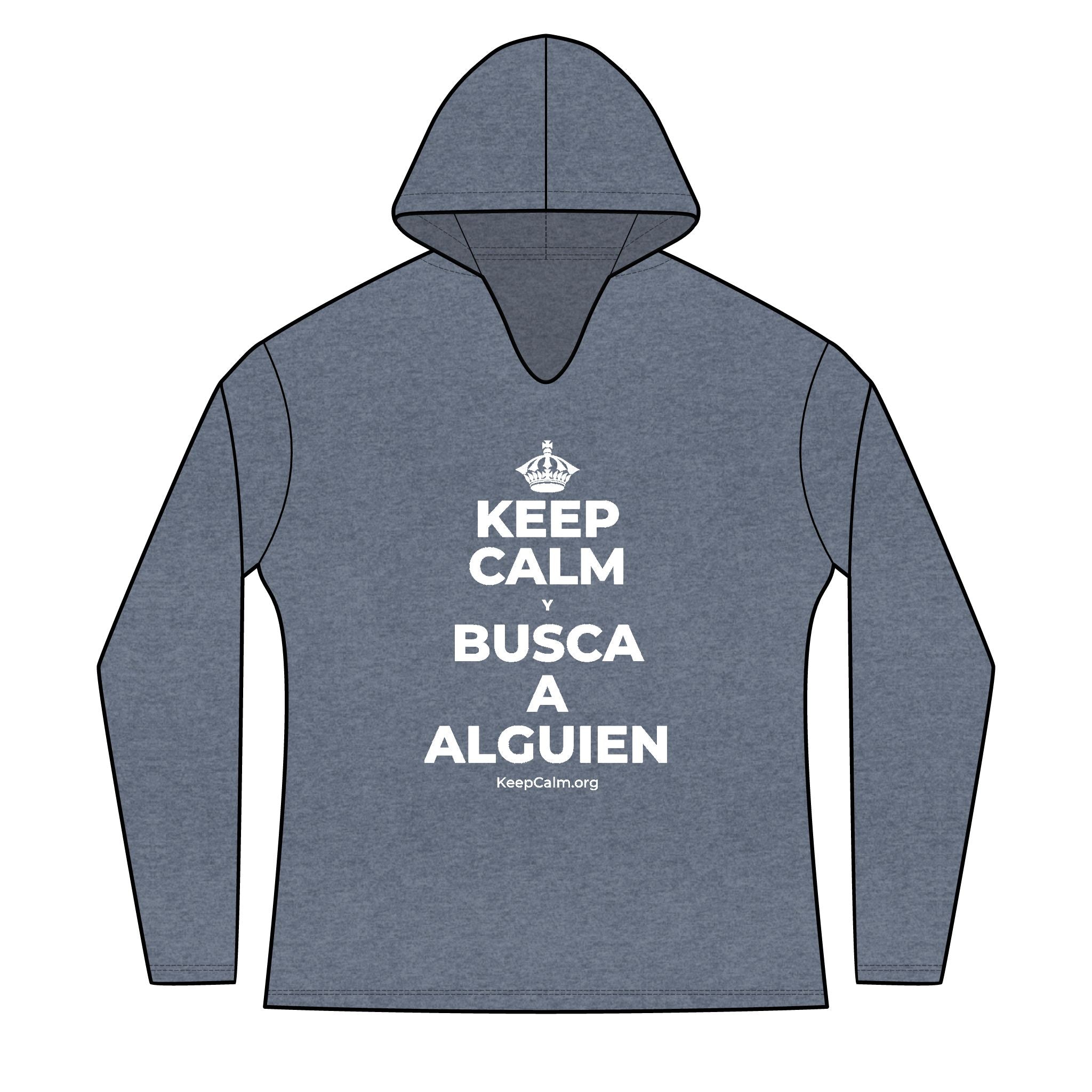 KEEP CALM Y BUSCA A ALGUIEN Women's Long Sleeve Hoodie