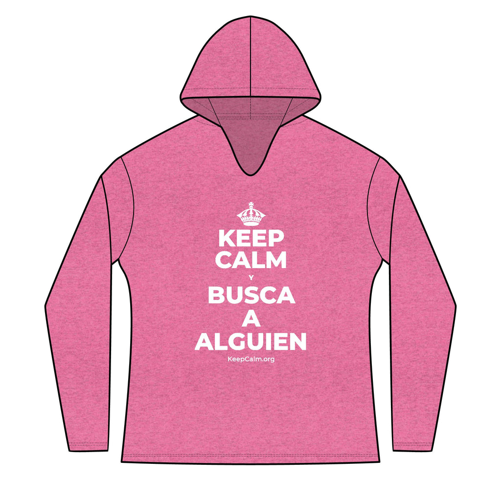 KEEP CALM Y BUSCA A ALGUIEN Women's Long Sleeve Hoodie