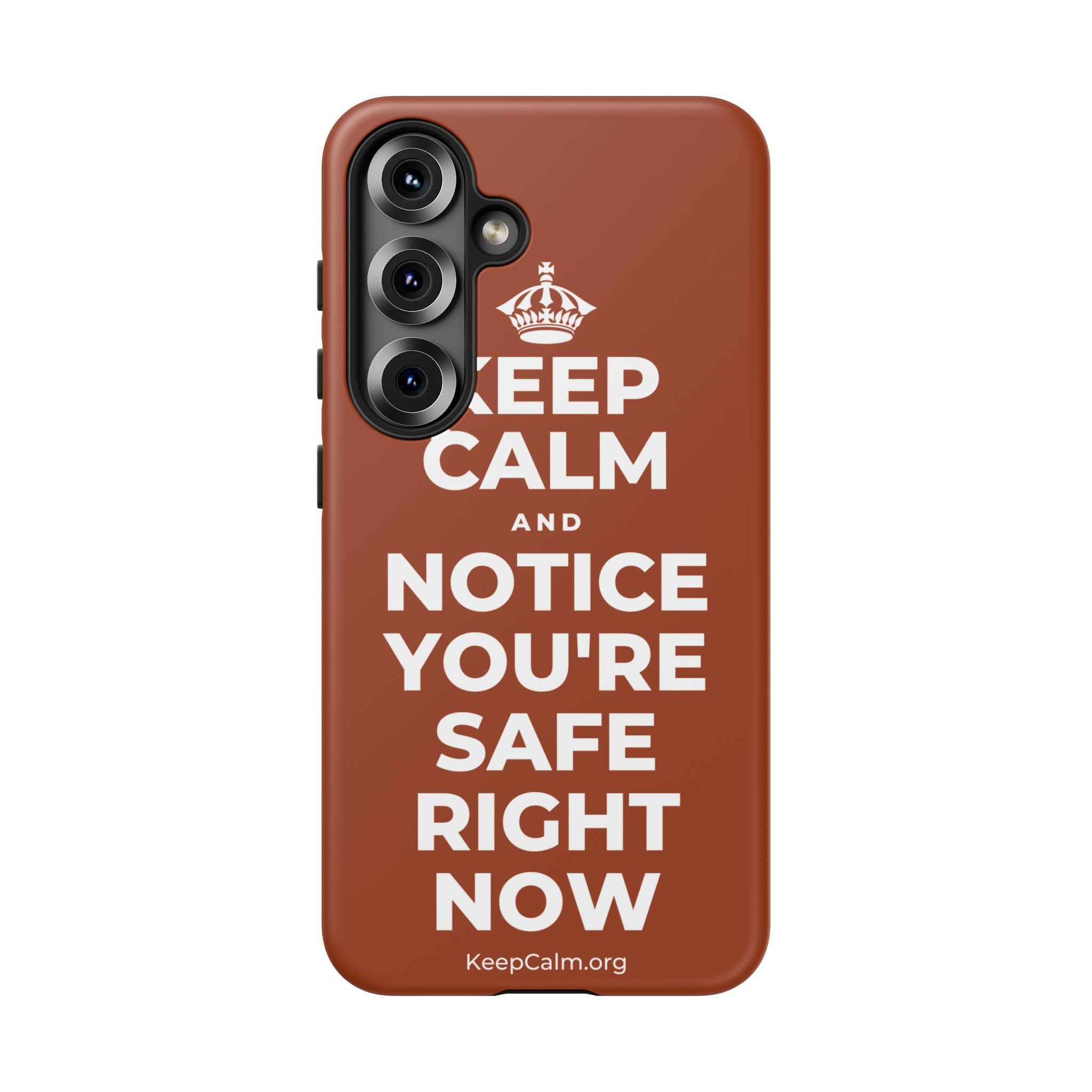KEEP CALM AND NOTICE YOU'RE SAFE RIGHT NOW Phone Case