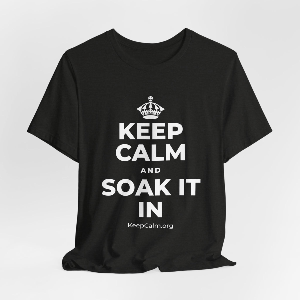 KEEP CALM AND SOAK IT IN T-Shirt (Soft Cream–Heather Mauve)