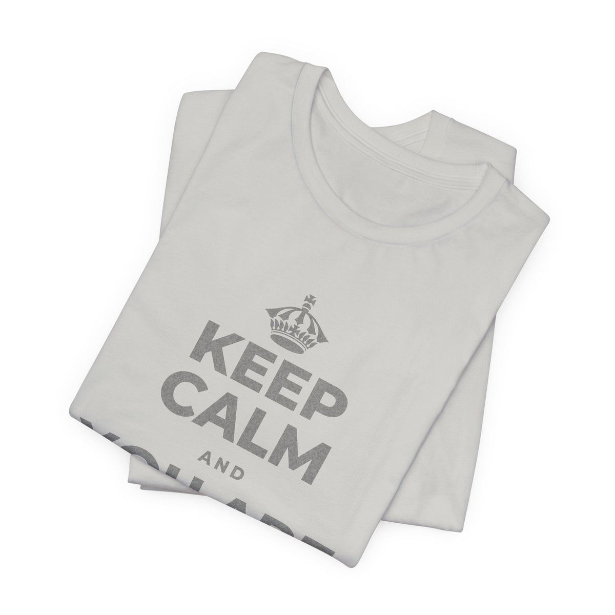 KEEP CALM AND YOU ARE ALLOWED TO REST T-Shirt (Baby Blue–Silver)