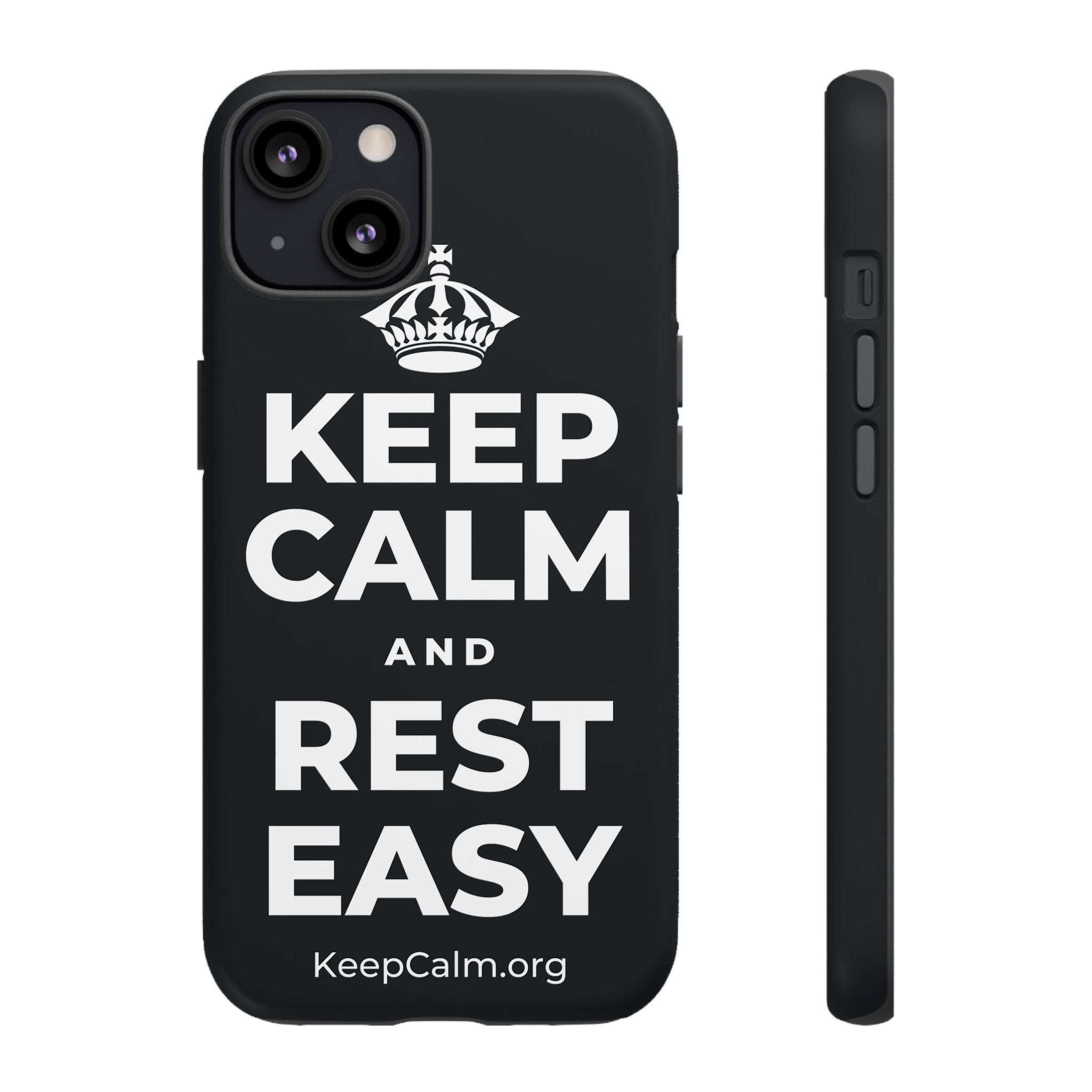 KEEP CALM AND REST EASY Phone Case (Dark)