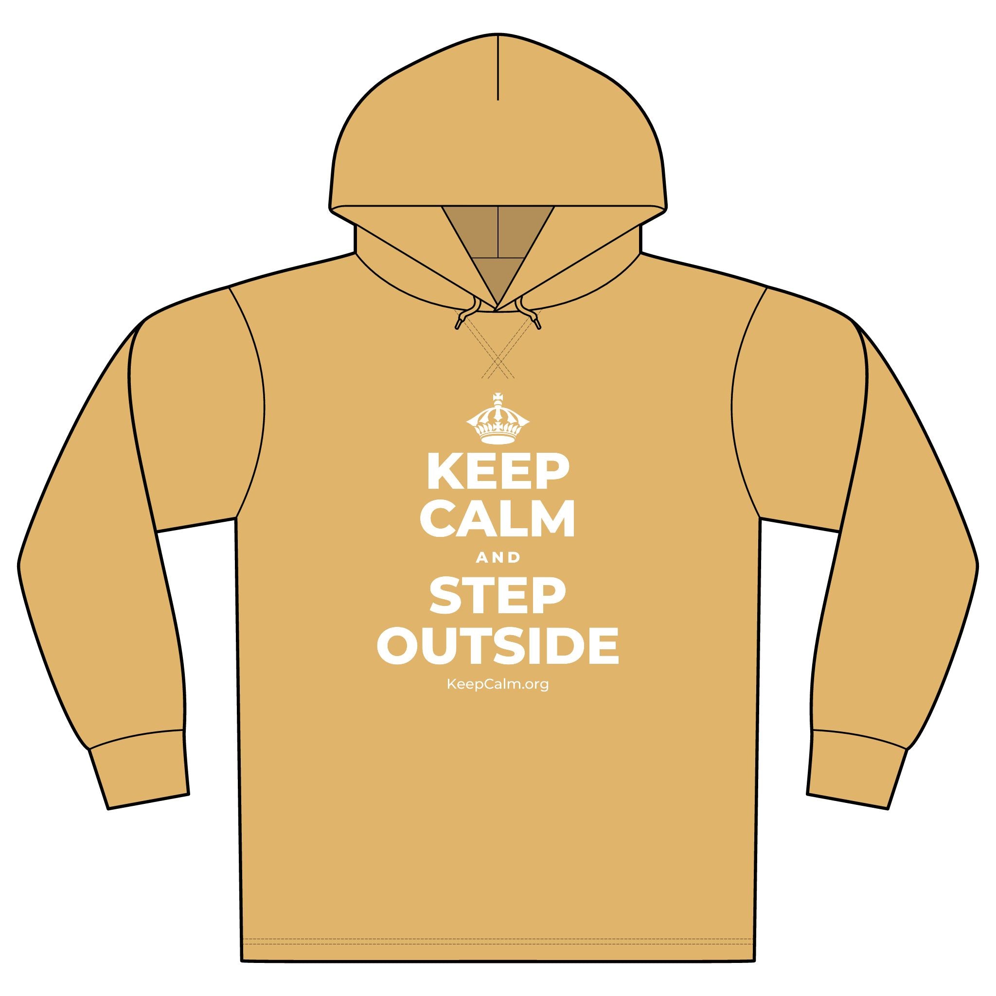 KEEP CALM AND STEP OUTSIDE Organic Hoodie Tee