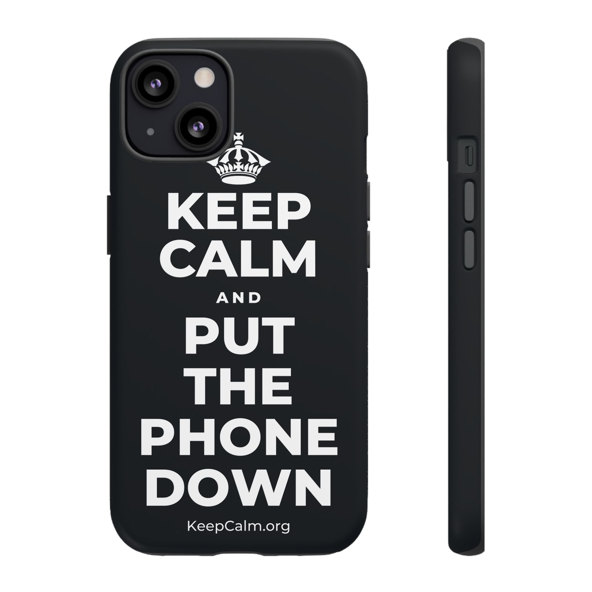 KEEP CALM AND PUT THE PHONE DOWN Phone Case (Dark)
