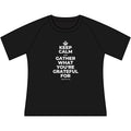 KEEP CALM AND GATHER WHAT YOU'RE GRATEFUL FOR Women's Raglan Tee