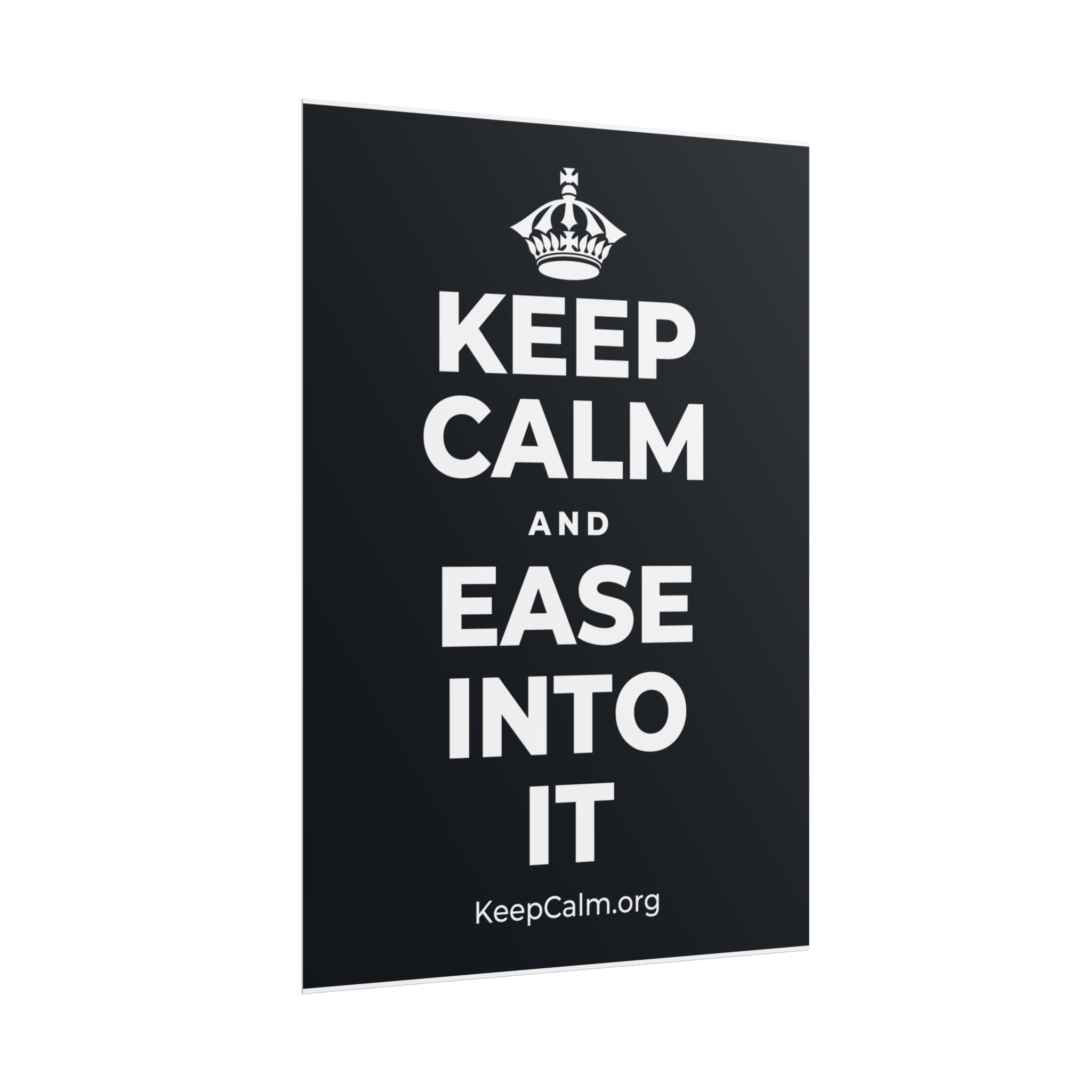 KEEP CALM AND EASE INTO IT Poster (Dark)