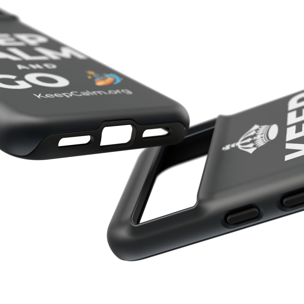 KEEP CALM AND GO 🏄 Phone Case (Dark)