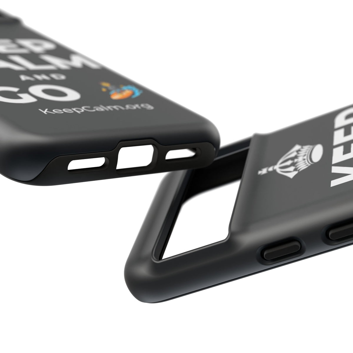 KEEP CALM AND GO 🏄 Phone Case (Dark)