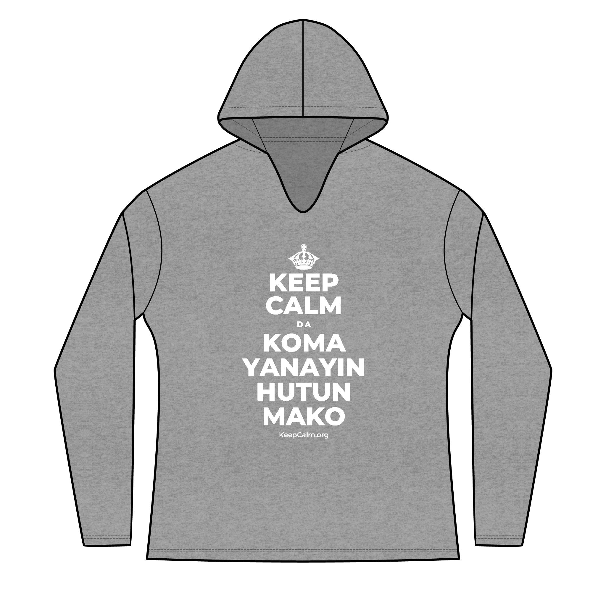 KEEP CALM DA KOMA YANAYIN HUTUN MAKO Women's Long Sleeve Hoodie