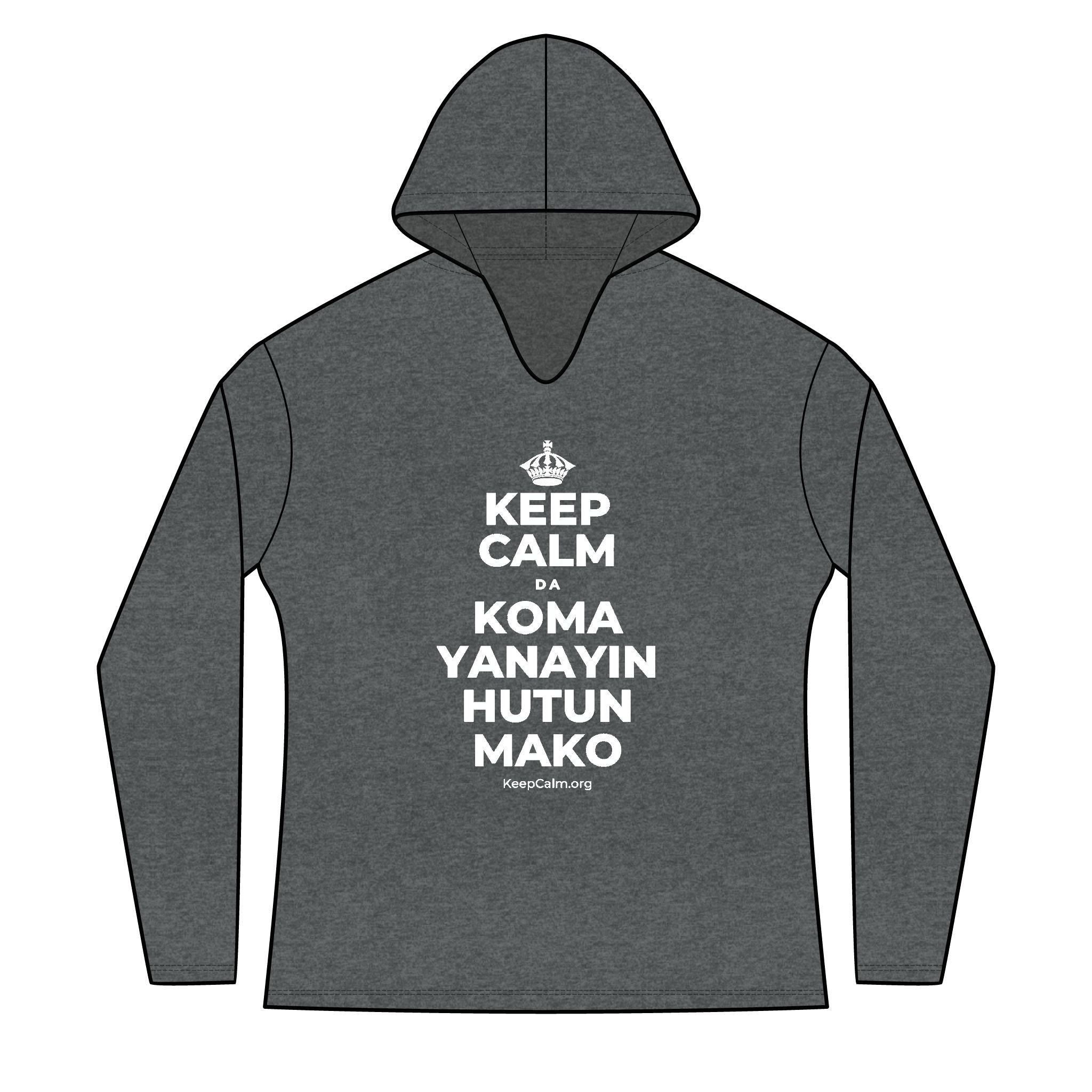 KEEP CALM DA KOMA YANAYIN HUTUN MAKO Women's Long Sleeve Hoodie