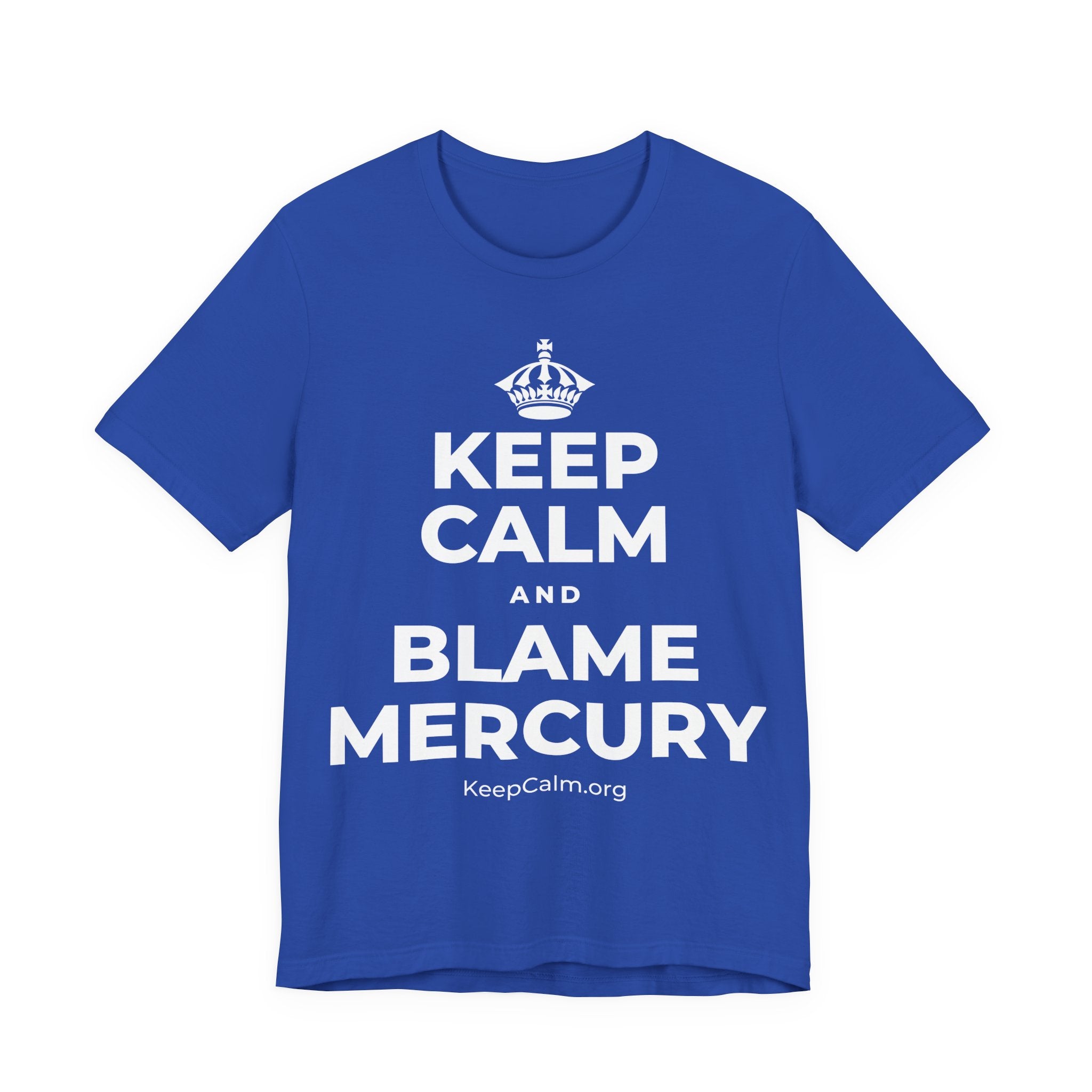 KEEP CALM AND BLAME MERCURY T-Shirt (Soft Cream–Heather Mauve)