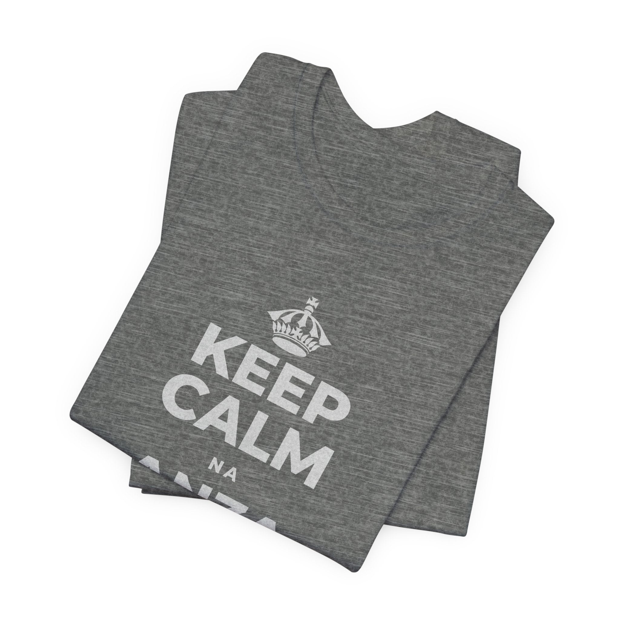 KEEP CALM NA ANZA WIKI UPYA T-Shirt (Baby Blue–Silver)