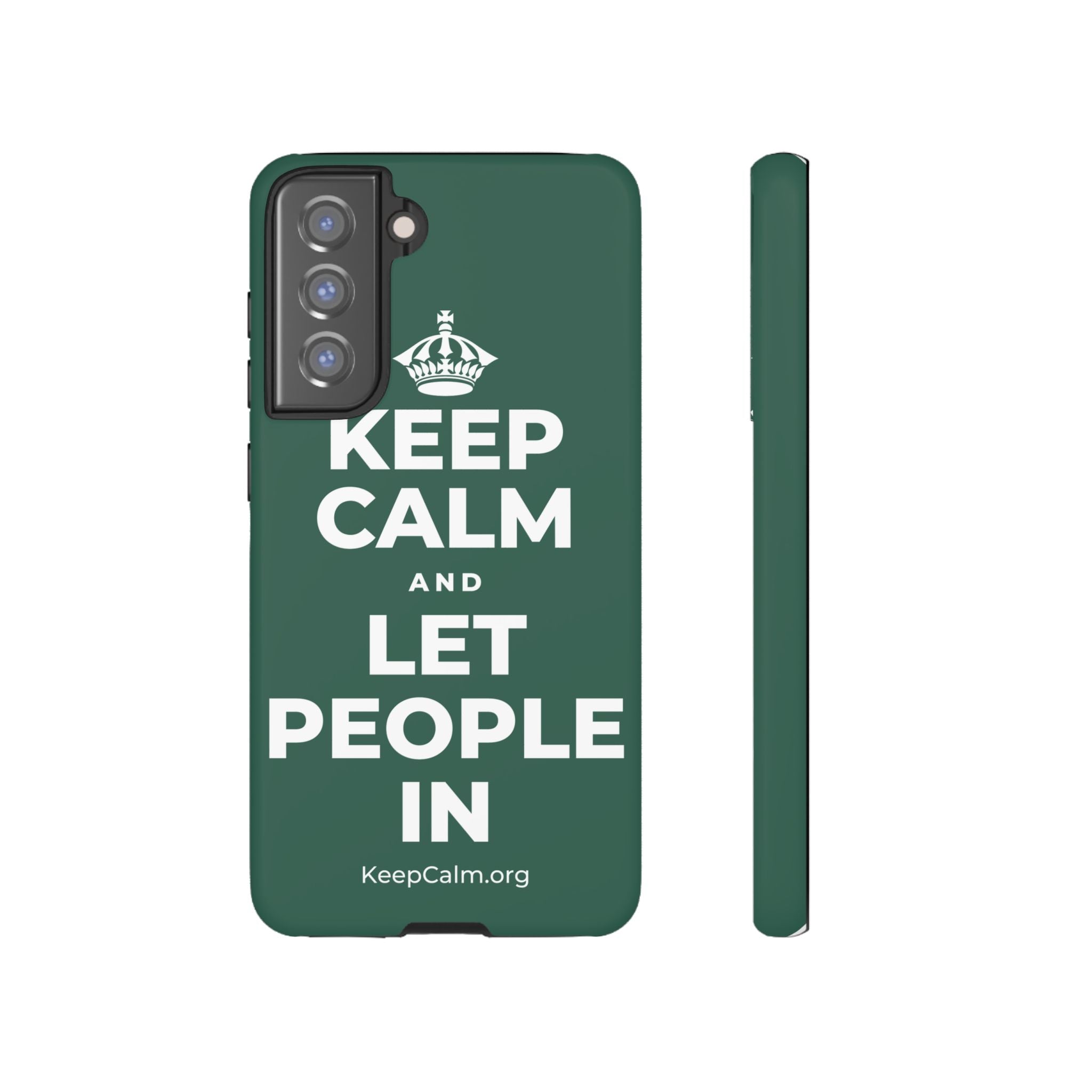 KEEP CALM AND LET PEOPLE IN Phone Case