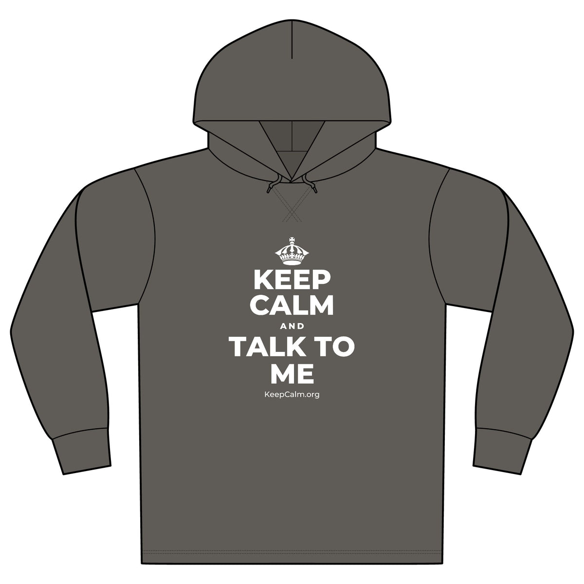 KEEP CALM AND TALK TO ME Organic Hoodie Tee