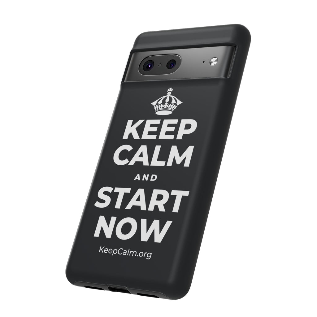 KEEP CALM AND START NOW Phone Case (Dark)