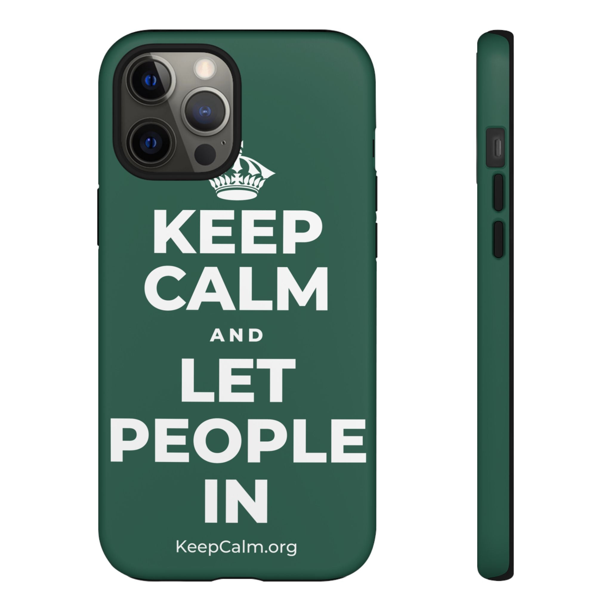KEEP CALM AND LET PEOPLE IN Phone Case