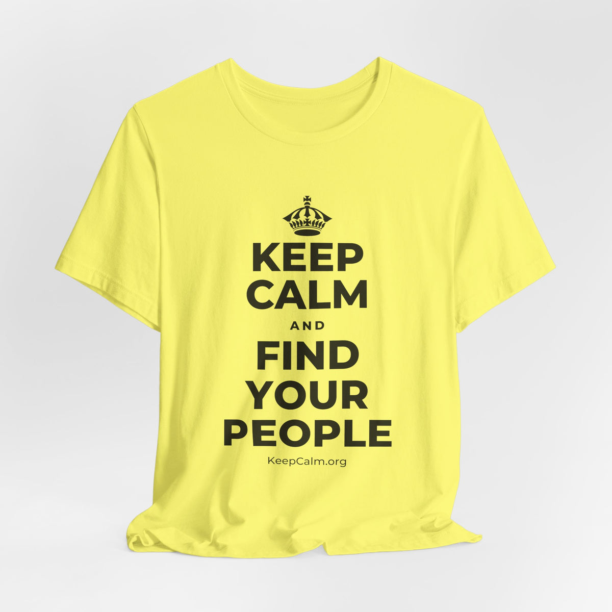 KEEP CALM AND FIND YOUR PEOPLE T-Shirt (Soft Cream–Heather Mauve)
