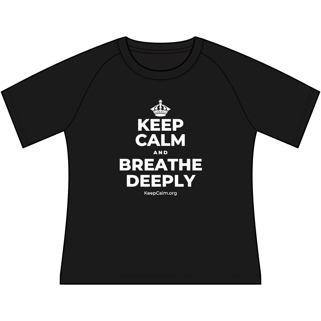 KEEP CALM AND BREATHE DEEPLY Women's Raglan Tee