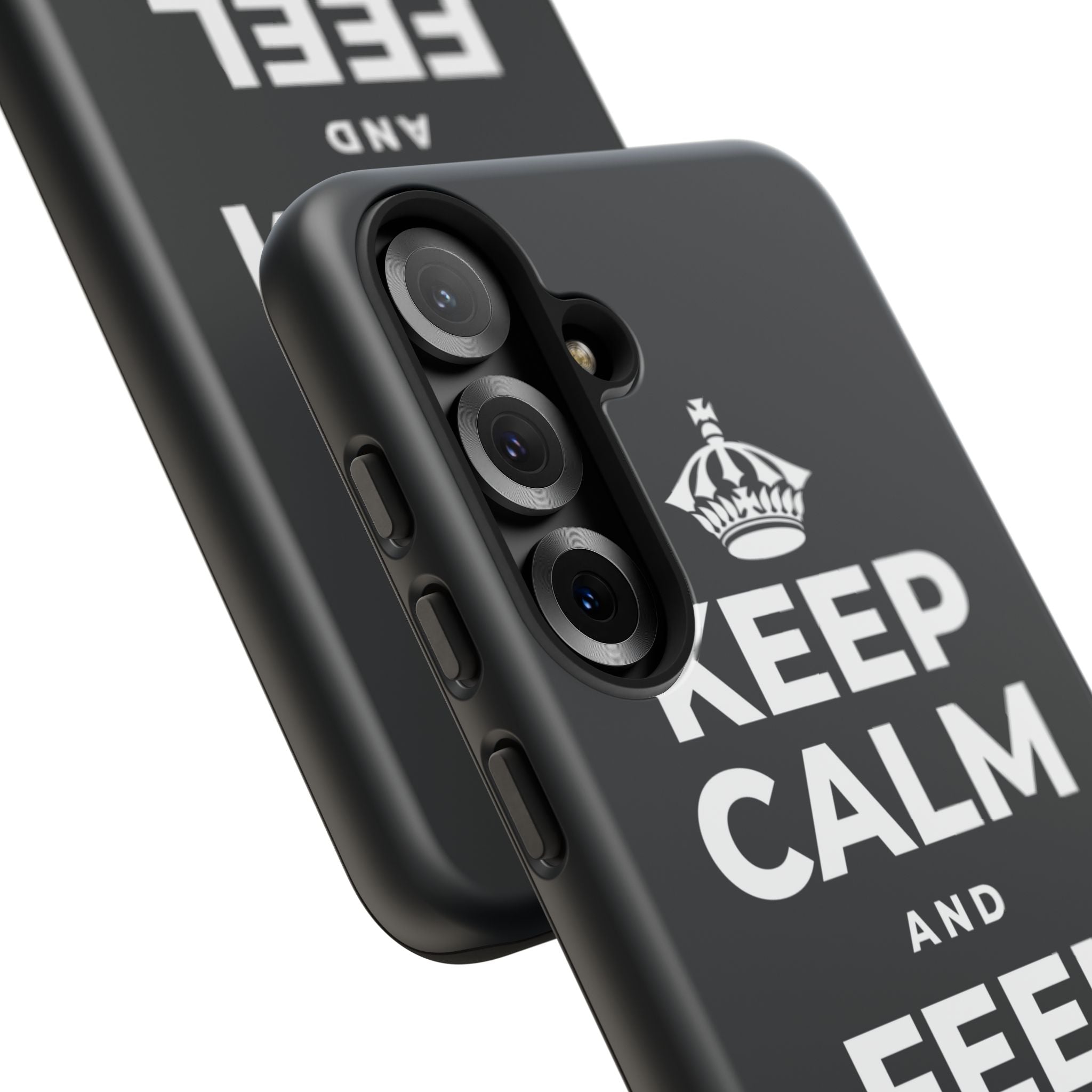KEEP CALM AND FEEL YOUR FEET Phone Case (Dark)