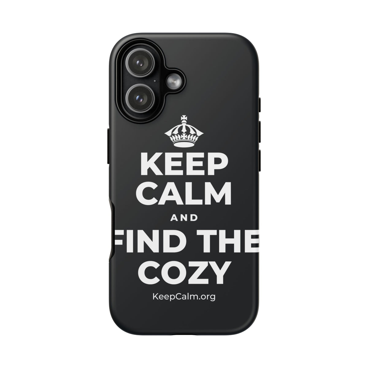 KEEP CALM AND FIND THE COZY Phone Case (Dark)