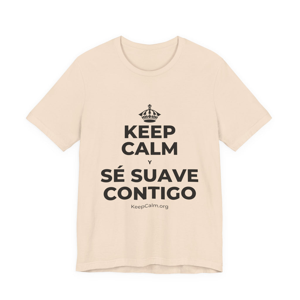 KEEP CALM Y SÉ SUAVE CONTIGO T-Shirt (Soft Cream–Heather Mauve)