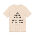 KEEP CALM Y SÉ SUAVE CONTIGO T-Shirt (Soft Cream–Heather Mauve)