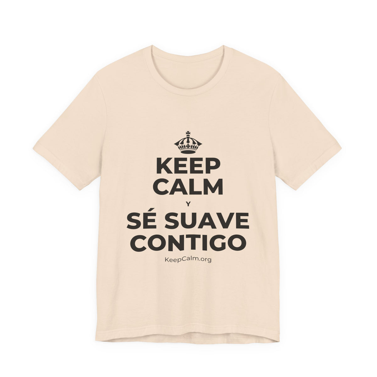 KEEP CALM Y SÉ SUAVE CONTIGO T-Shirt (Soft Cream–Heather Mauve)