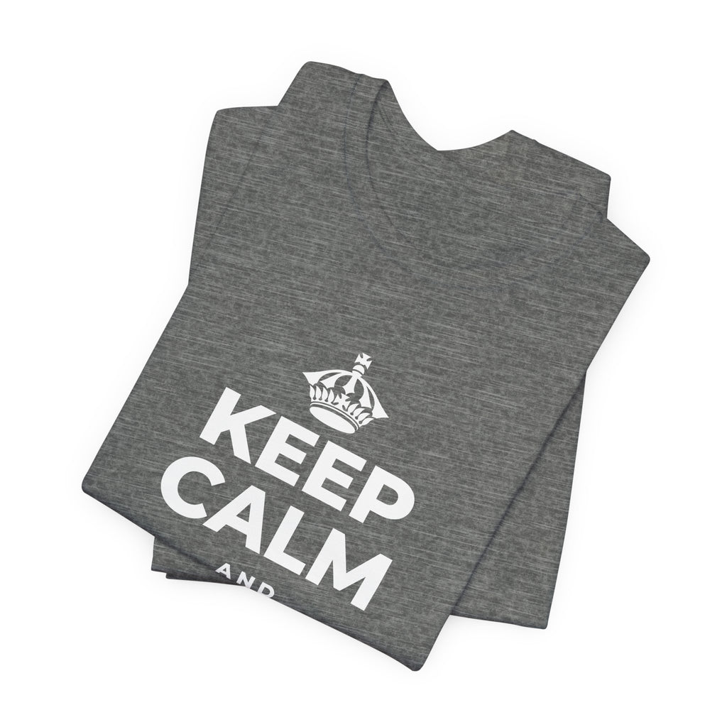 KEEP CALM AND EXPRESS 🙏 T-Shirt (Baby Blue–Silver)