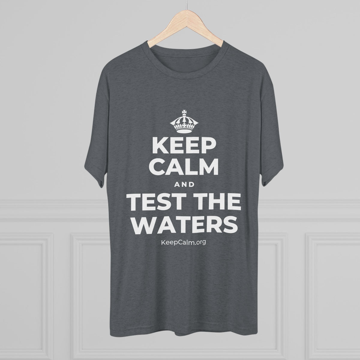 KEEP CALM AND TEST THE WATERS Tri-Blend Tee