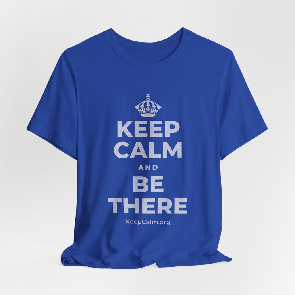KEEP CALM AND BE THERE T-Shirt (Soft Cream–Heather Mauve)