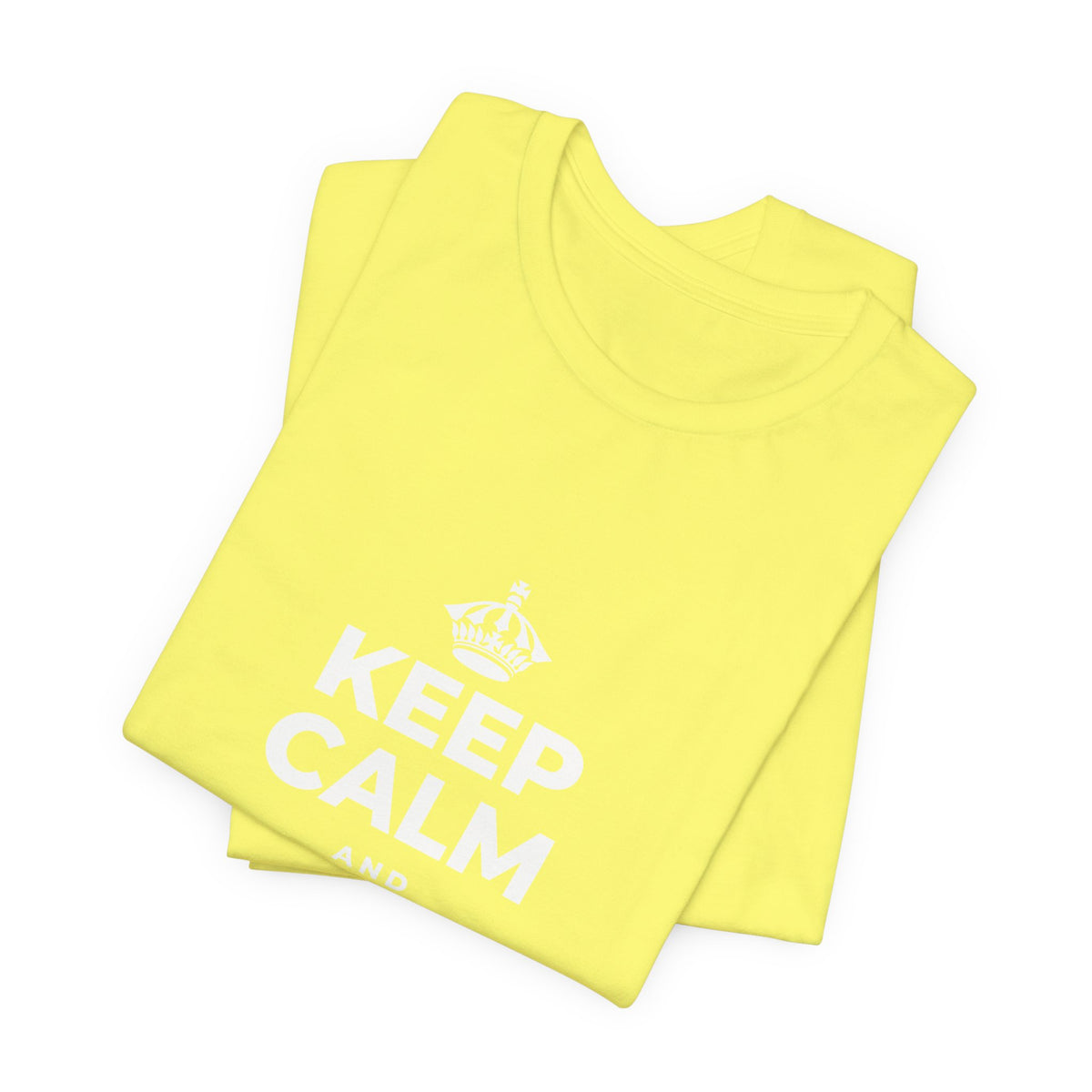KEEP CALM AND GLOW TOGETHER T-Shirt (Soft Cream–Heather Mauve)