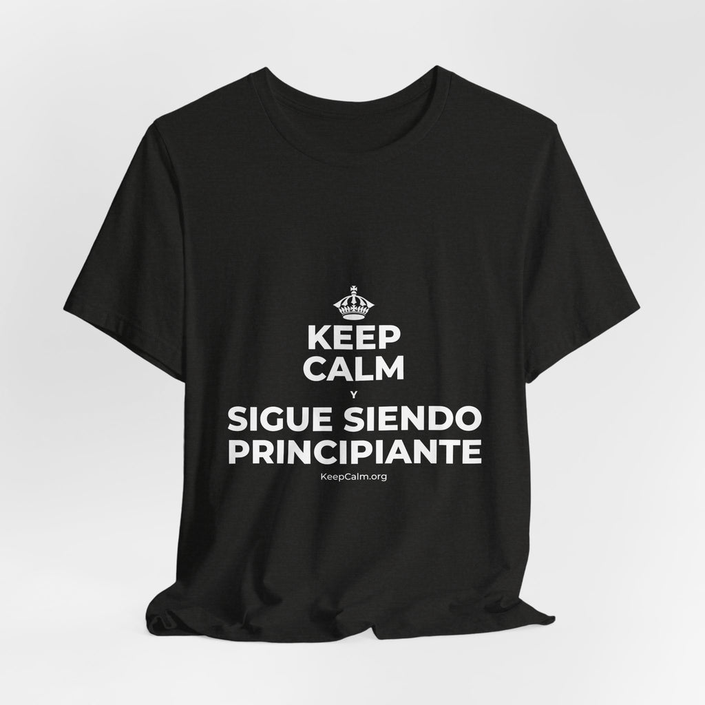 KEEP CALM Y SIGUE SIENDO PRINCIPIANTE T-Shirt (Soft Cream–Heather Mauve)