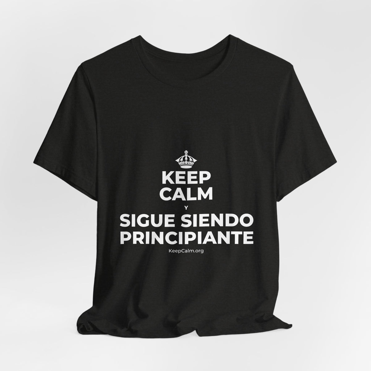 KEEP CALM Y SIGUE SIENDO PRINCIPIANTE T-Shirt (Soft Cream–Heather Mauve)