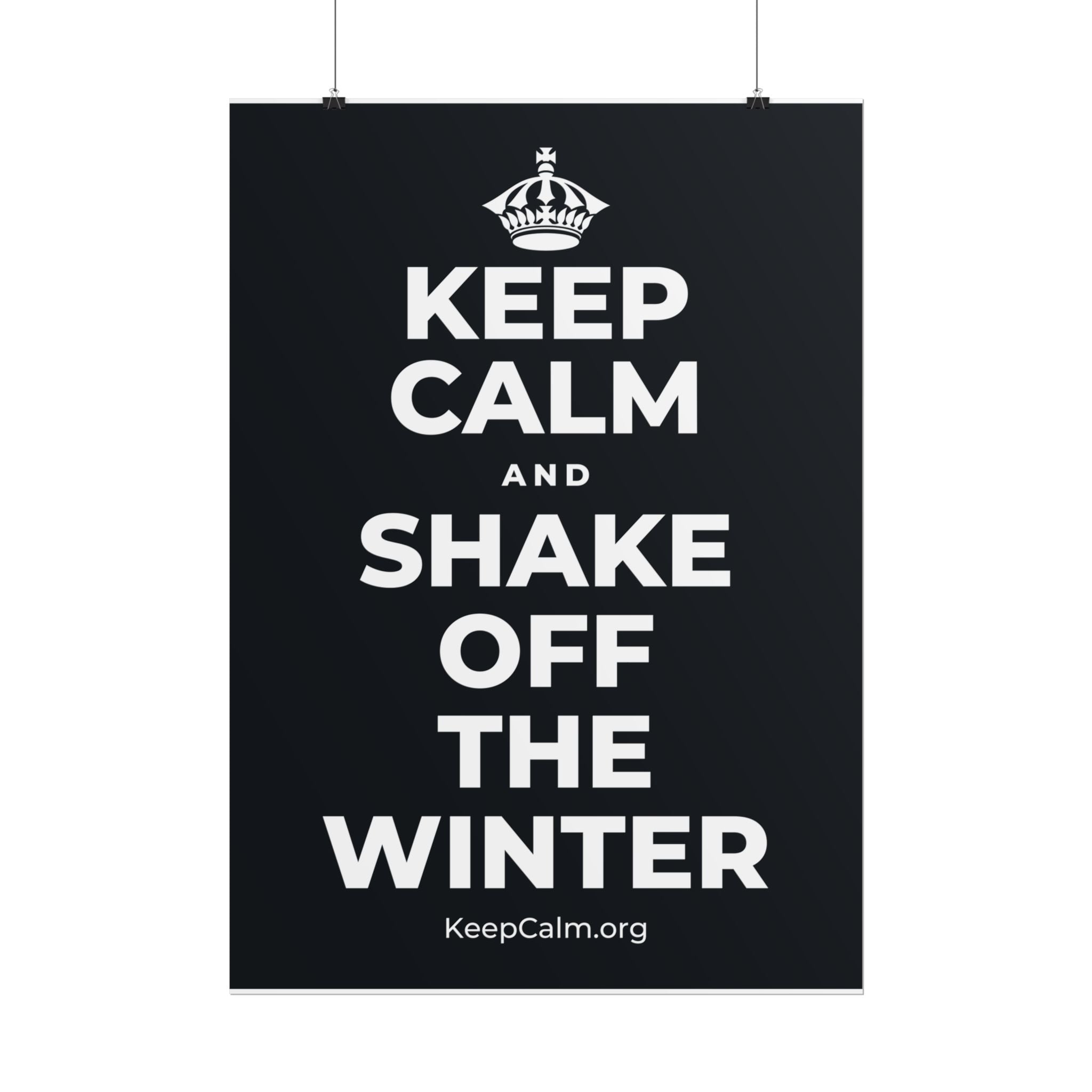KEEP CALM AND SHAKE OFF THE WINTER Poster (Dark)