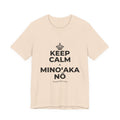KEEP CALM A MINOʻAKA NŌ T-Shirt (Soft Cream–Heather Mauve)