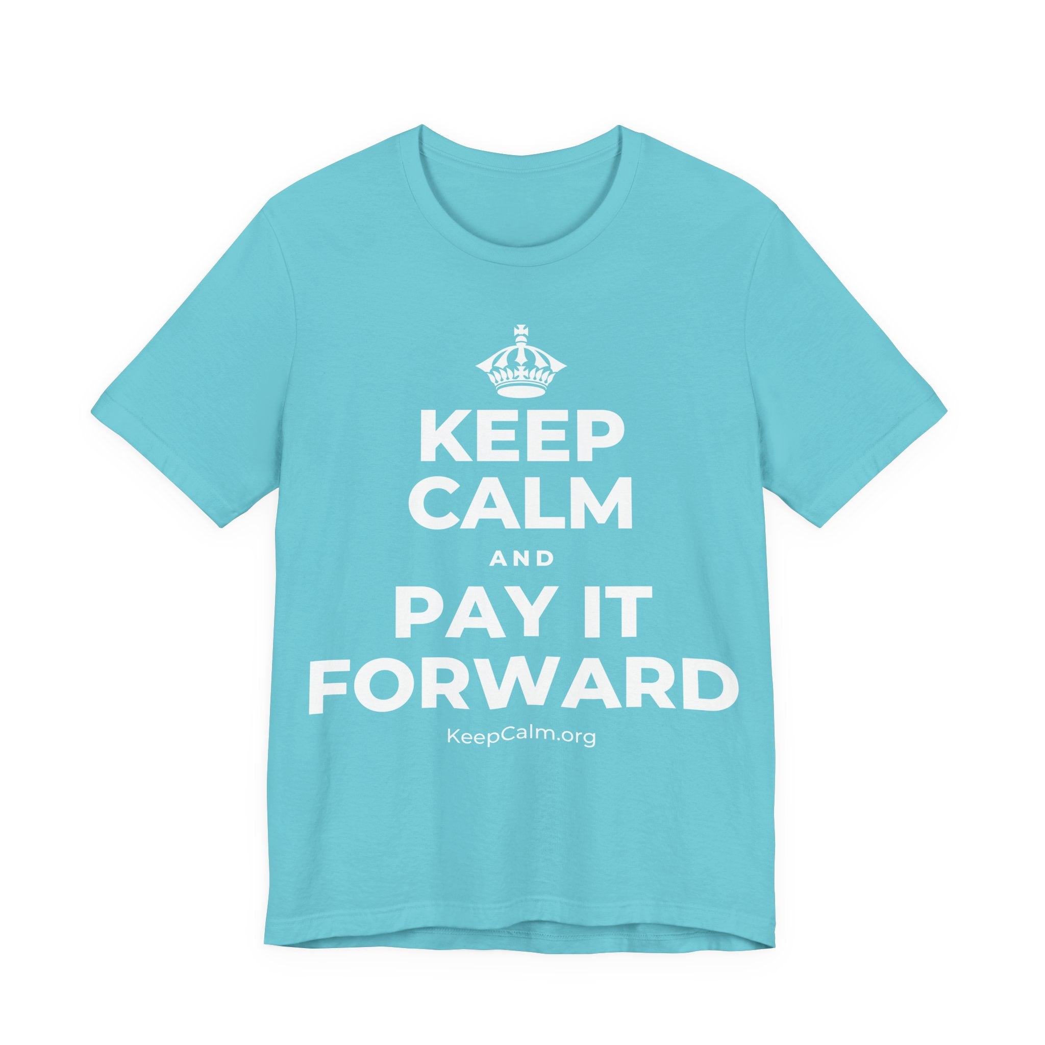 KEEP CALM AND PAY IT FORWARD T-Shirt (Soft Cream–Heather Mauve)