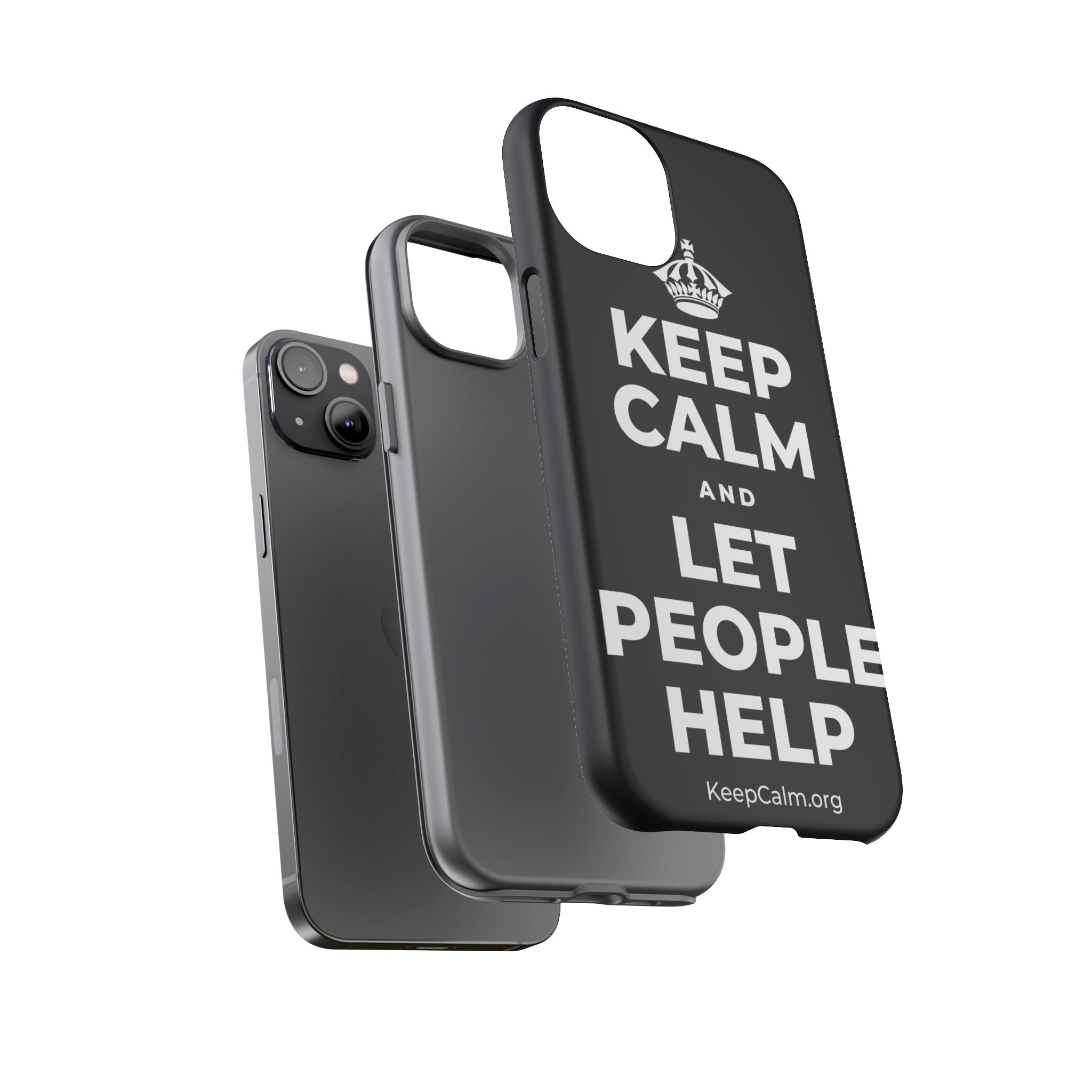 KEEP CALM AND LET PEOPLE HELP Phone Case (Dark)
