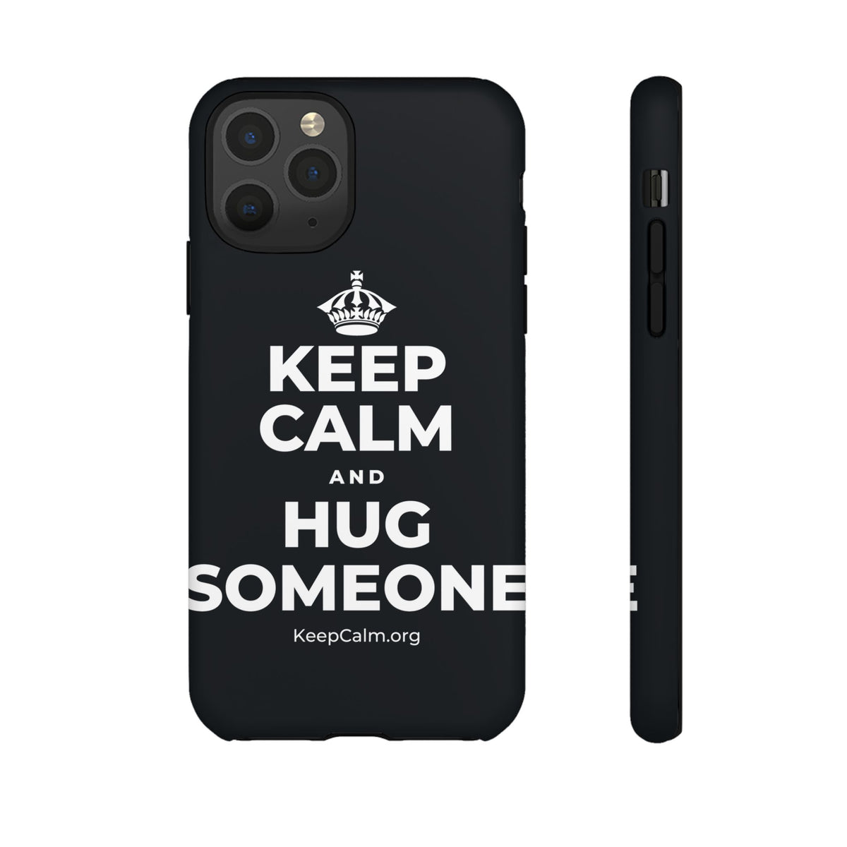 KEEP CALM AND HUG SOMEONE Phone Case (Dark)