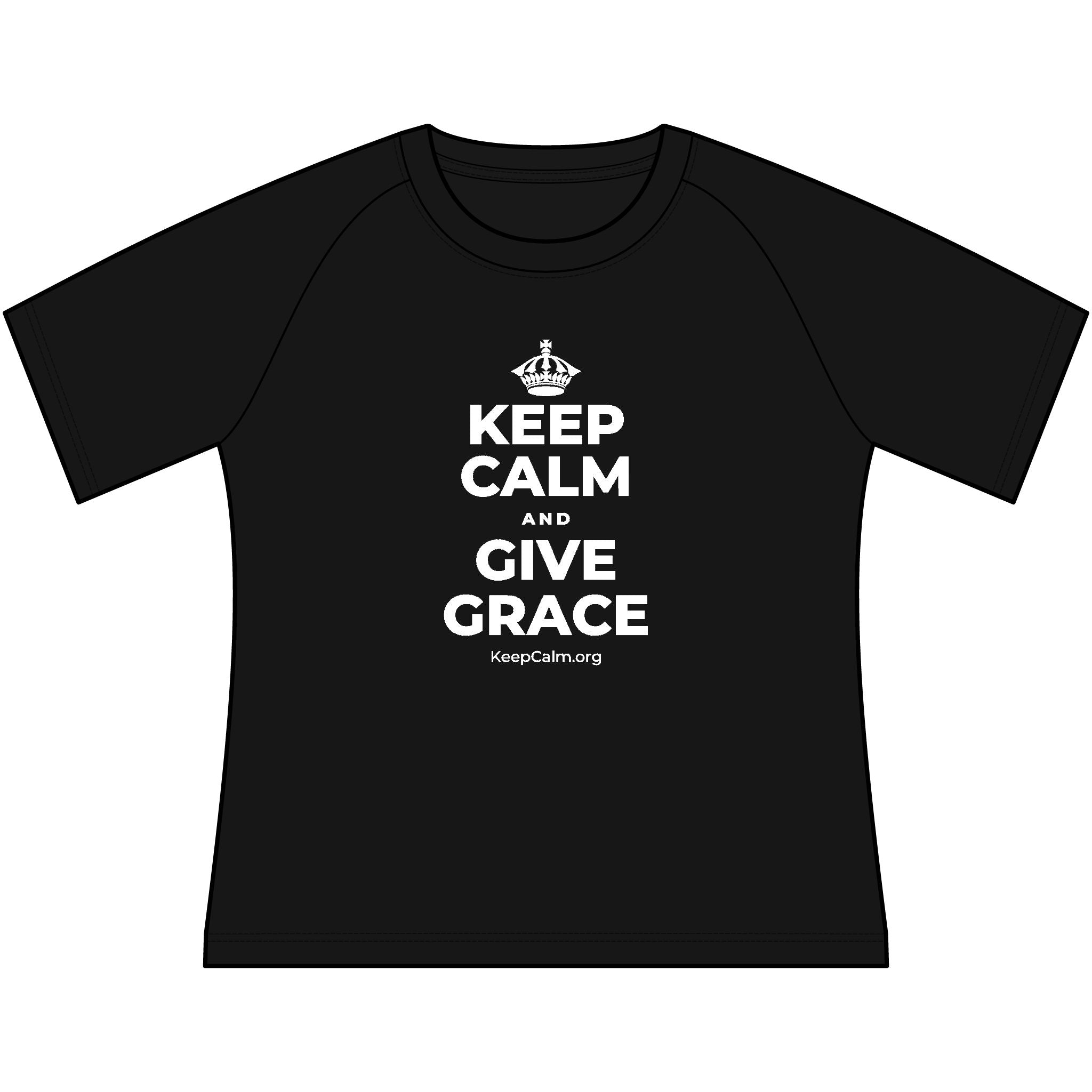 KEEP CALM AND GIVE GRACE Women's Raglan Tee