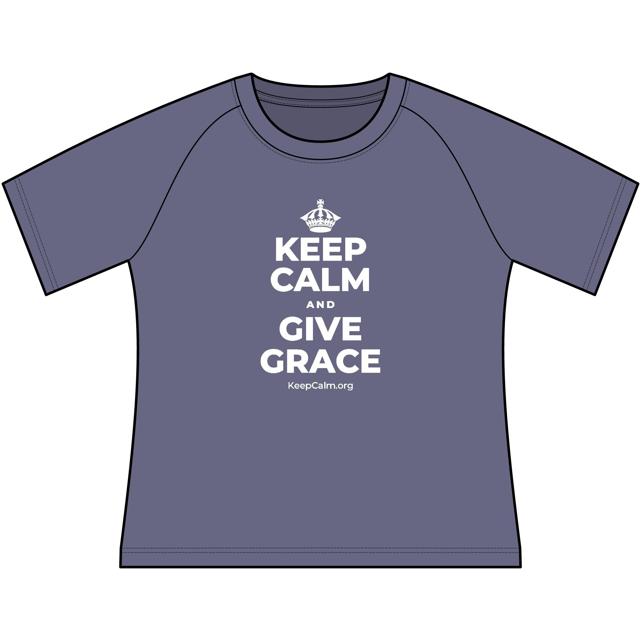 KEEP CALM AND GIVE GRACE Women's Raglan Tee