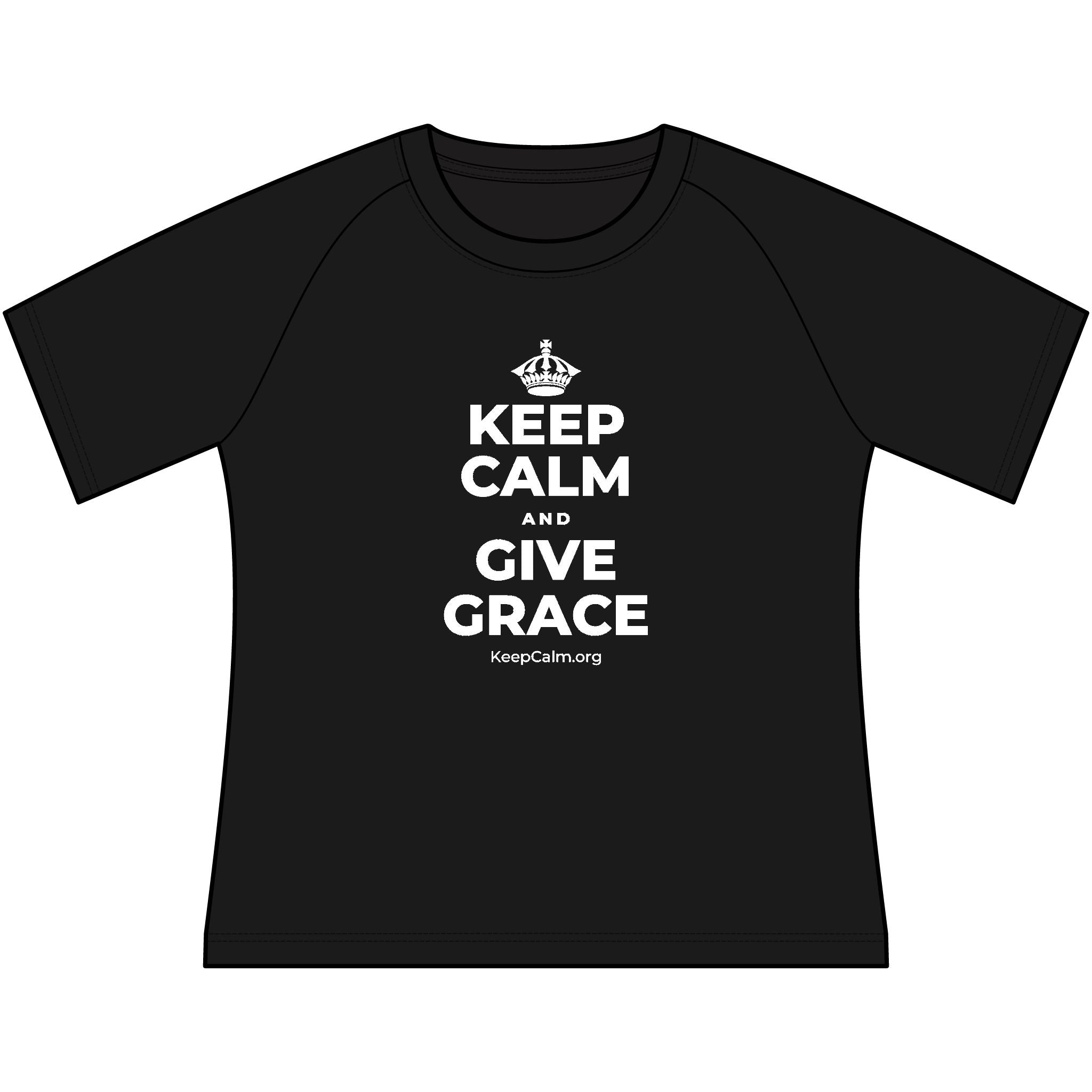 KEEP CALM AND GIVE GRACE Women's Raglan Tee