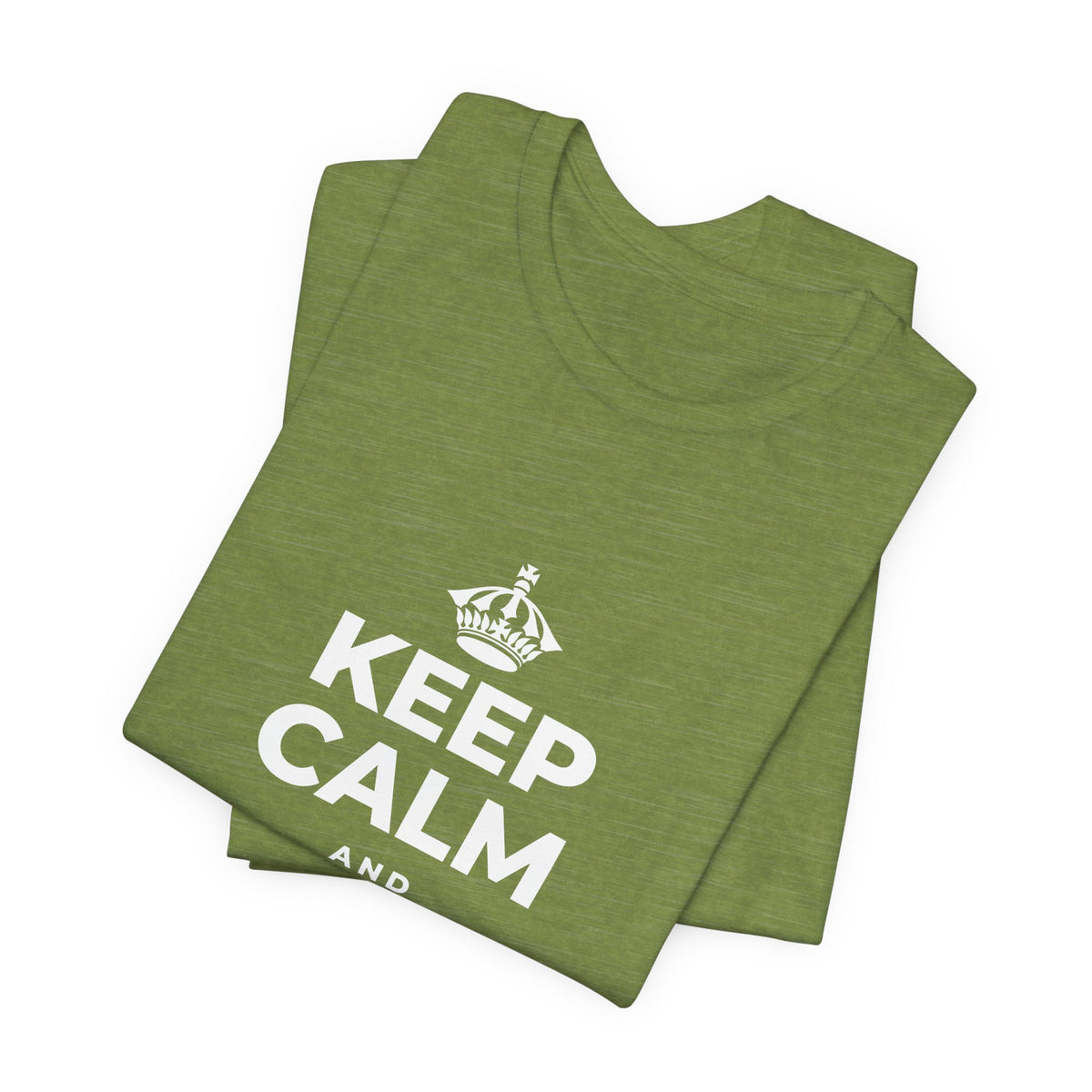 KEEP CALM AND HIGH FIVE SOMEONE T-Shirt (Baby Blue–Silver)