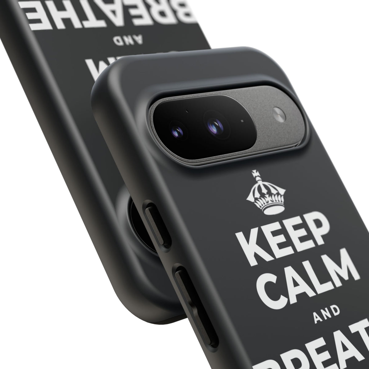 KEEP CALM AND BREATHE BEFORE YOU BEGIN Phone Case (Dark)